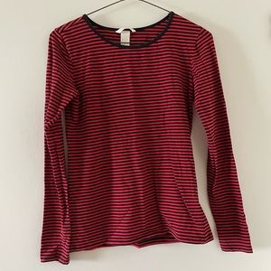 Black and red striped H&M Long Sleeve Shirt
